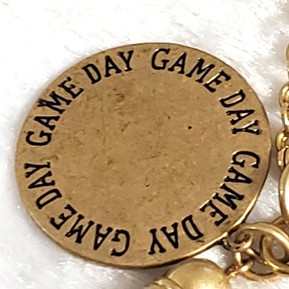 Antique Love Game Day Long Necklace Made of a Chain and Gold Pieces - Picture 6 of 12